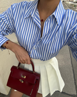 AMÉLIA | MINI SAC EN CUIR BORDEAUX ÉLÉGANT