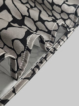 Chemisier effet satin Ă motif artistique