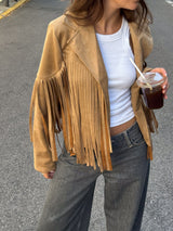 Sierra™ | Giacca in pelle scamosciata con frange