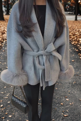 Manteau Fourrure Manche