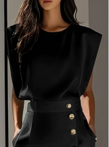 Sophie™ | Abito midi aderente con bottoni dorati