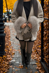 Manteau Fourrure Manche