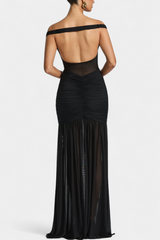 SELINA™ | ROBE MAXI ÉLÉGANTE AVEC DÉTAILS EN MESH