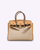 Sac à main beige Élise en vue studio – design structuré et intemporel