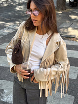 Sierra™ | Giacca in pelle scamosciata con frange