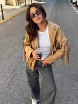 Sierra™ | Giacca in pelle scamosciata con frange