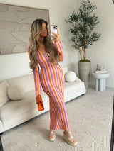 Solène™ | Robe d’été en maille à motif zigzag