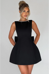 LUCIE | ROBE COURTE AVEC NŒUD