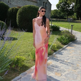 Solène™ | Robe longue dos nu au drapé satiné