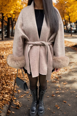 Manteau Fourrure Manche